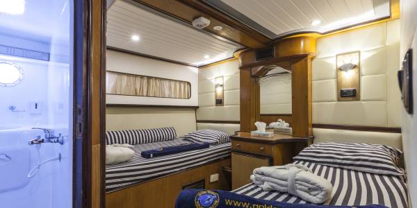 Zwei Einzelbetten Kabine Unterdeck